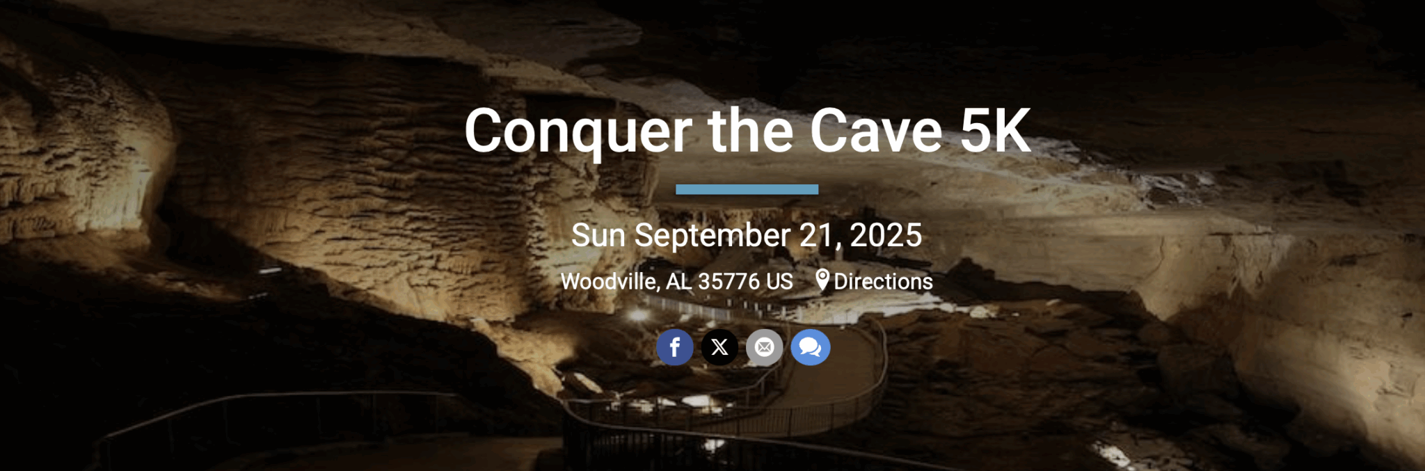 Inside the cave where the Conquer the Cave run is held